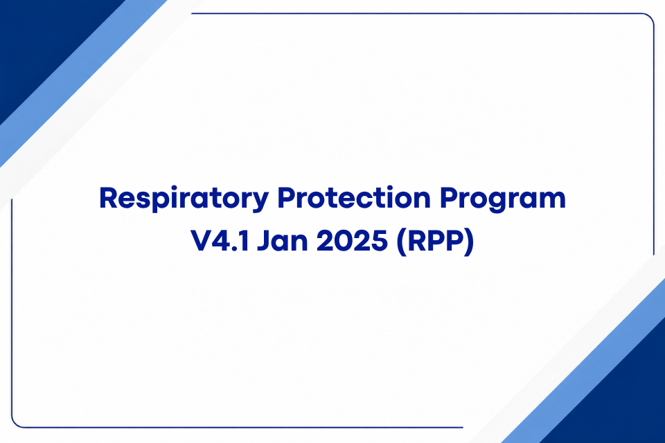Respiratory Protection Program (RPP) V4.1 Jan 2025